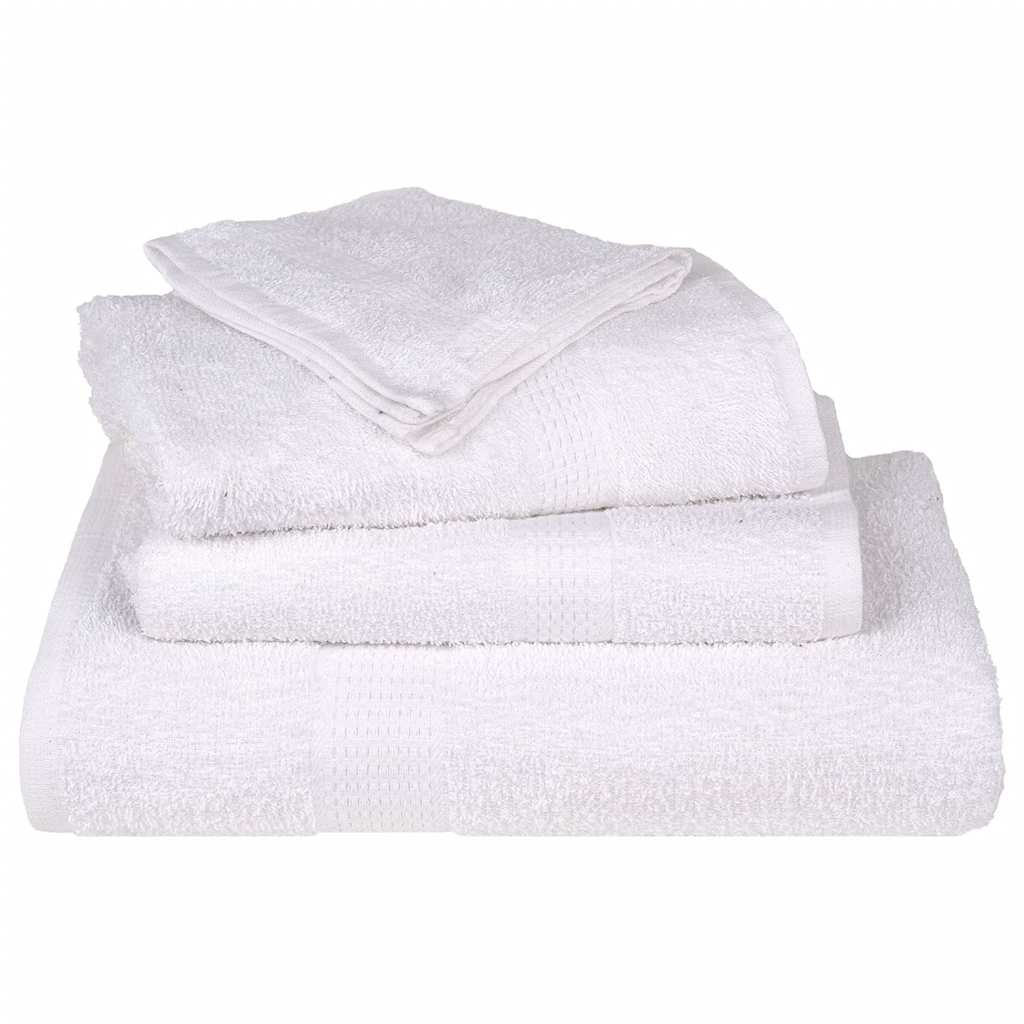 Serviettes De Visage 2 Pcs 360 G/M² 100% Coton Blanc