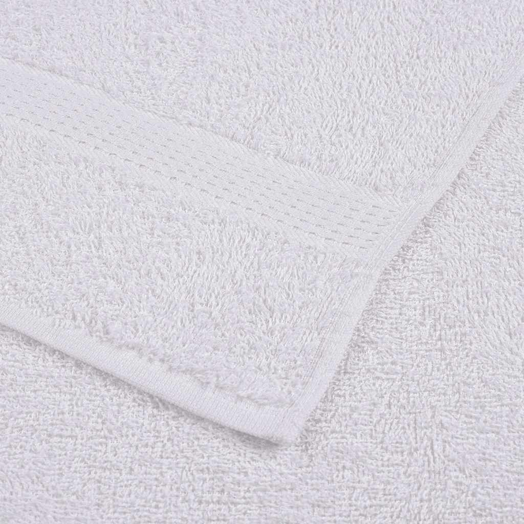 Serviettes De Visage 2 Pcs 360 G/M² 100% Coton Blanc