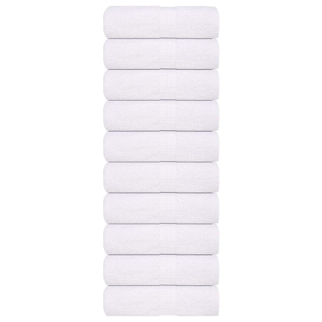 Serviettes De Visage 2 Pcs 360 G/M² 100% Coton Blanc