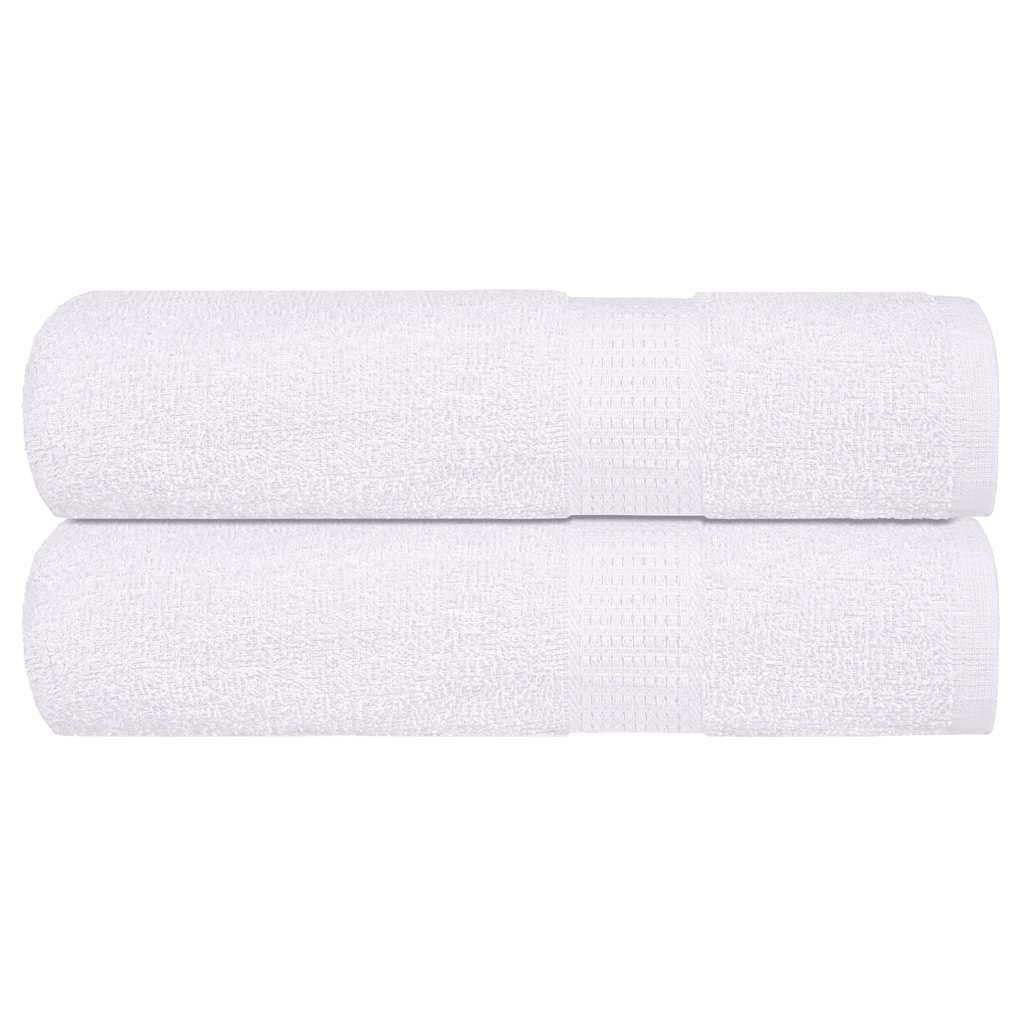 Serviettes De Visage 2 Pcs 360 G/M² 100% Coton Blanc