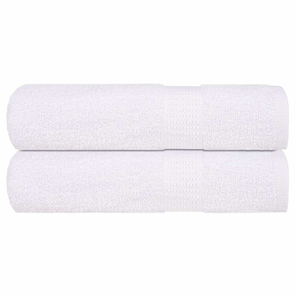 Serviettes De Visage 2 Pcs 360 G/M² 100% Coton Blanc