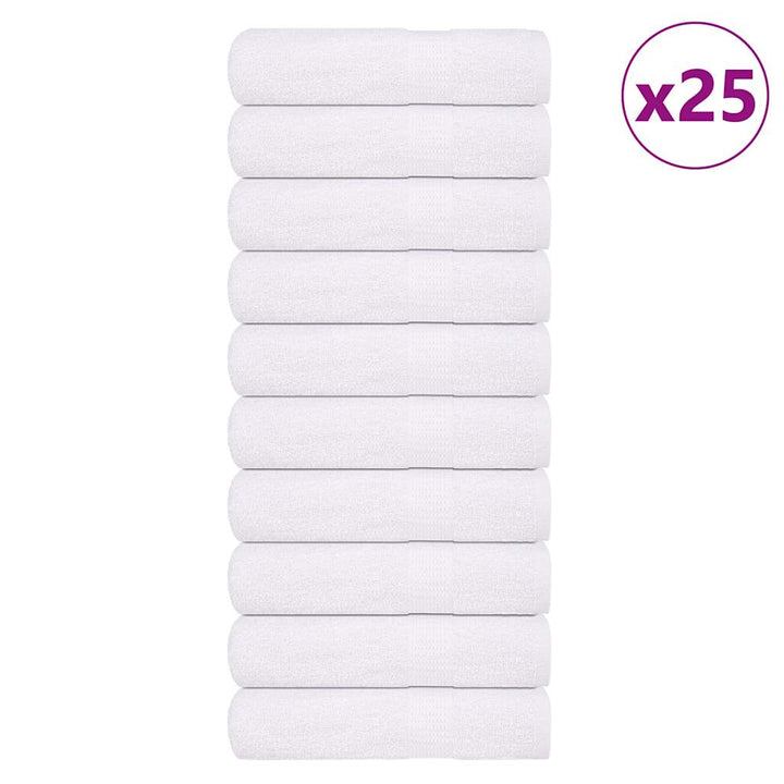 Serviettes De Visage 2 Pcs 360 G/M² 100% Coton Blanc