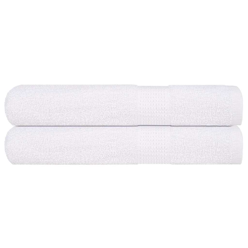 Serviettes De Visage 2 Pcs 360 G/M² 100% Coton Blanc
