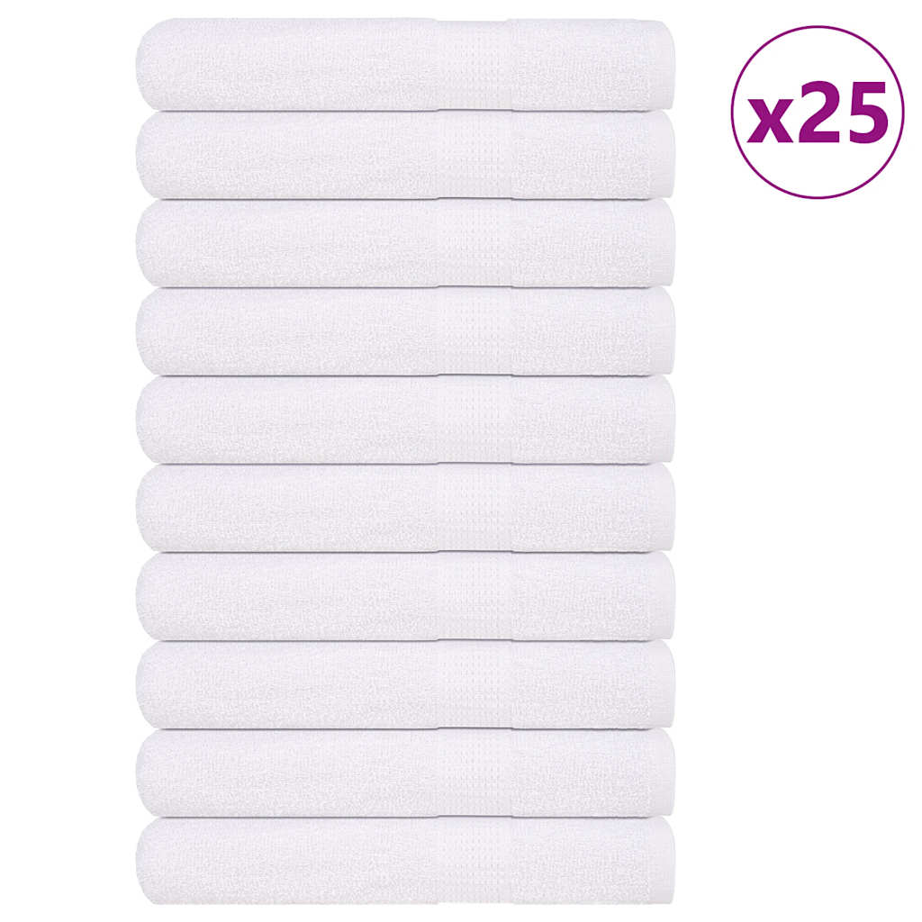 Serviettes De Visage 2 Pcs 360 G/M² 100% Coton Blanc