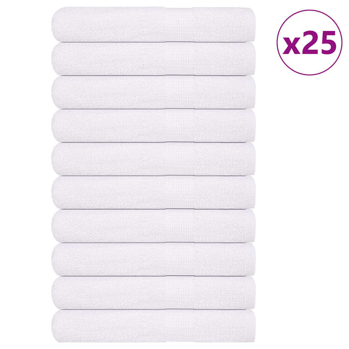 Serviettes De Visage 2 Pcs 360 G/M² 100% Coton Blanc