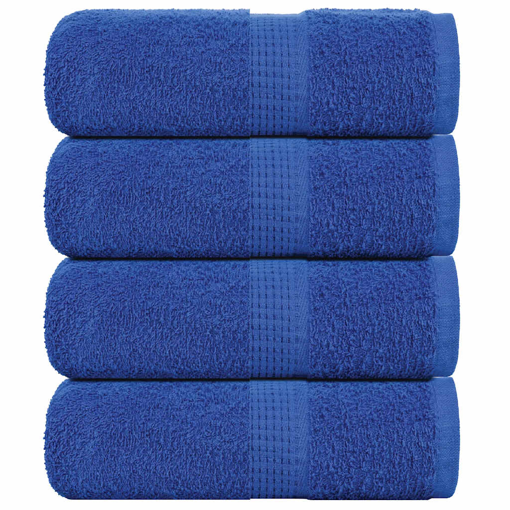 Serviettes De Visage 4 Pcs 360 G/M² 100% Coton Bleu
