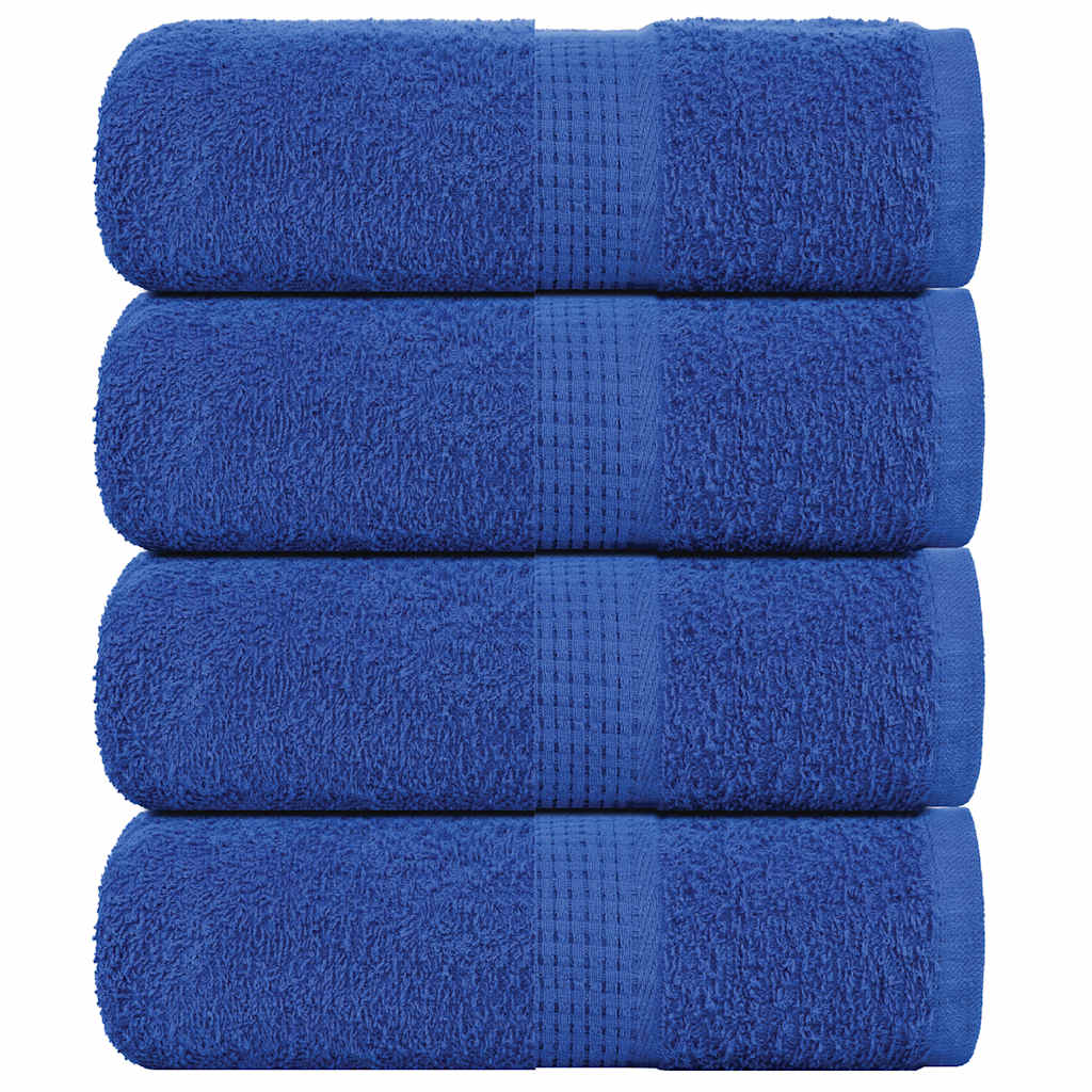 Serviettes De Visage 4 Pcs 360 G/M² 100% Coton Bleu