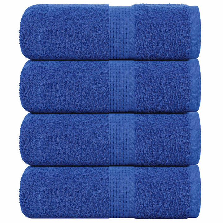 Serviettes De Visage 4 Pcs 360 G/M² 100% Coton Bleu