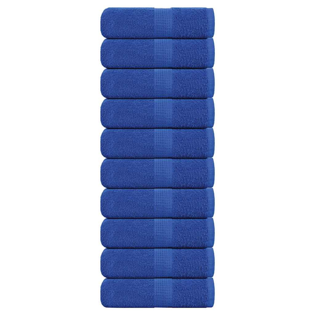 Serviettes De Visage 4 Pcs 360 G/M² 100% Coton Bleu