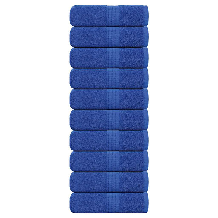 Serviettes De Visage 4 Pcs 360 G/M² 100% Coton Bleu