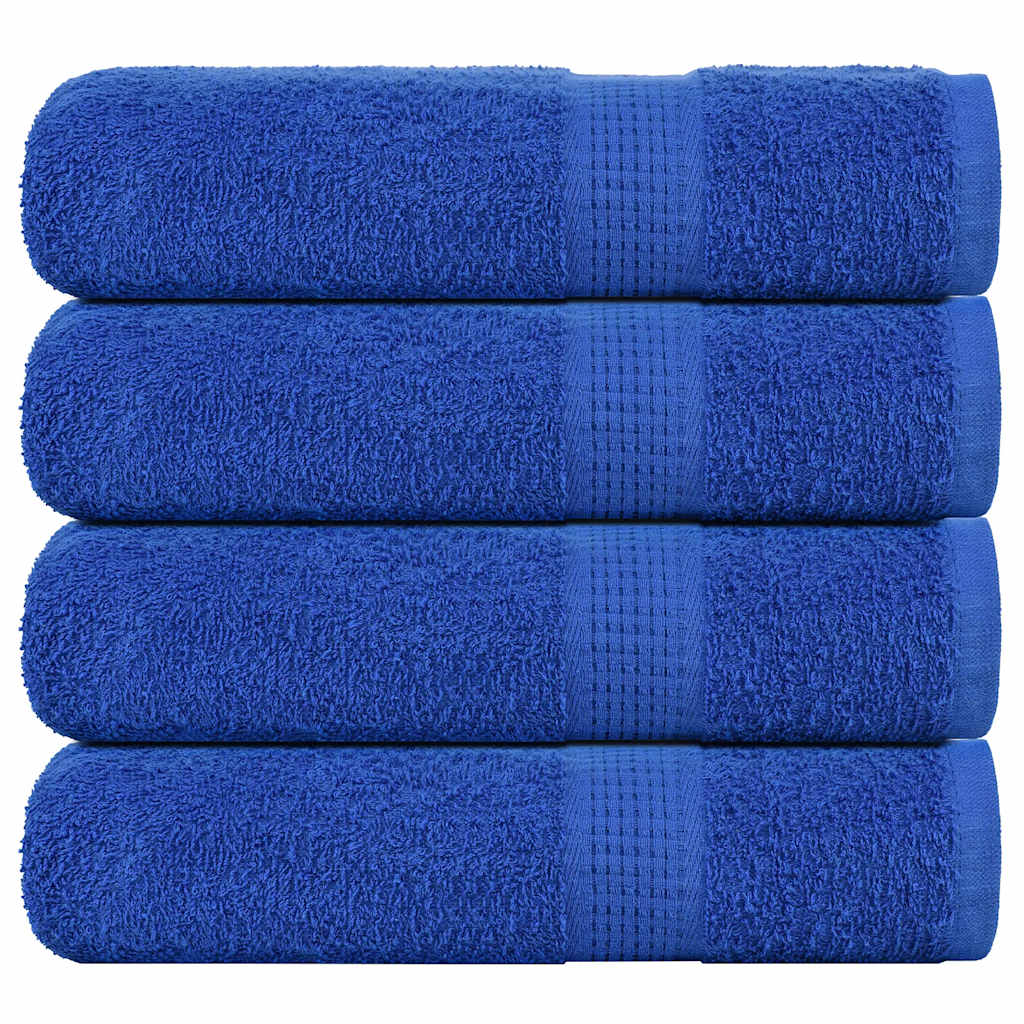Serviettes De Visage 4 Pcs 360 G/M² 100% Coton Bleu