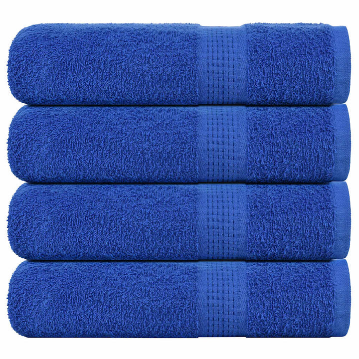 Serviettes De Visage 4 Pcs 360 G/M² 100% Coton Bleu