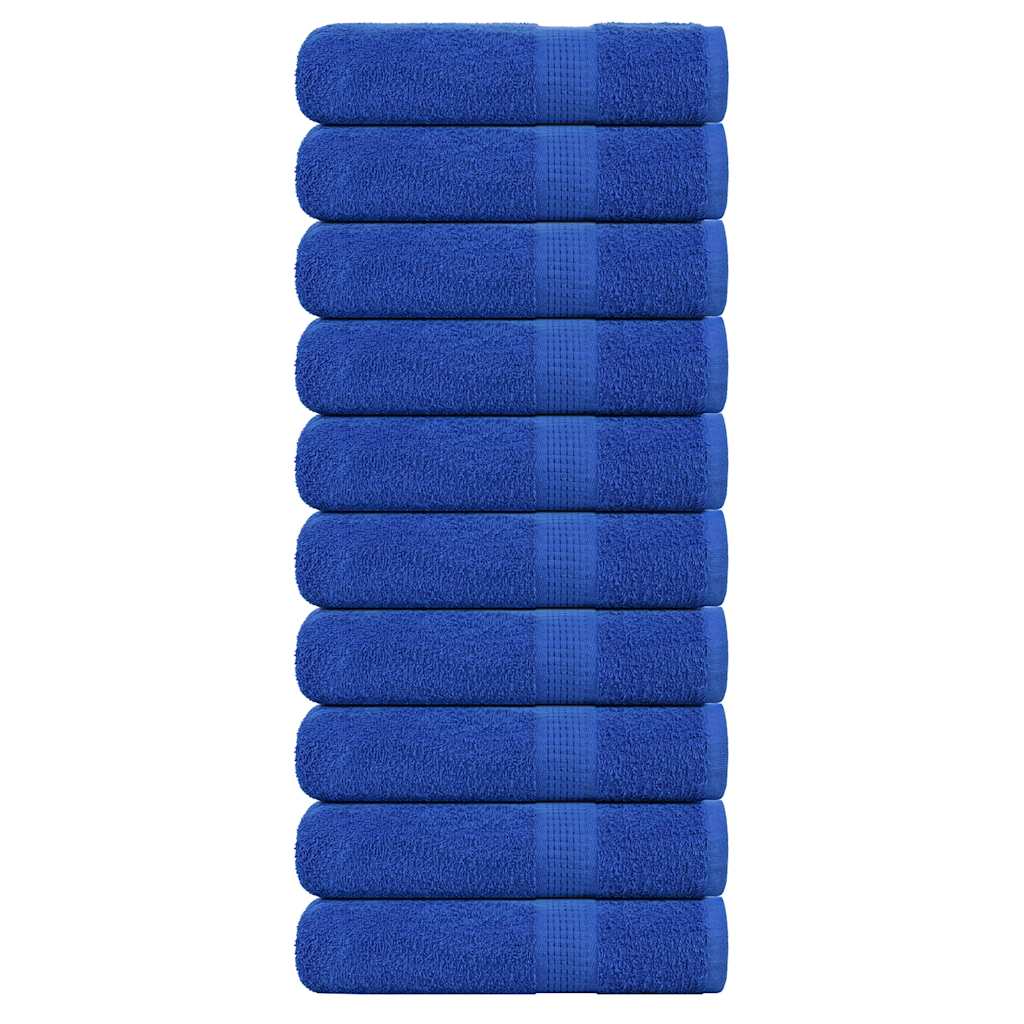 Serviettes De Visage 4 Pcs 360 G/M² 100% Coton Bleu