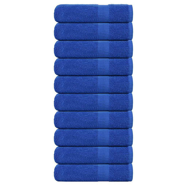 Serviettes De Visage 4 Pcs 360 G/M² 100% Coton Bleu