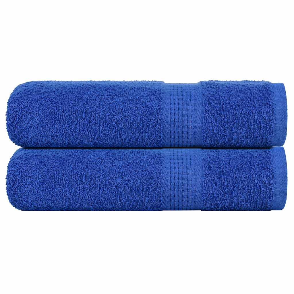 Serviettes De Visage 4 Pcs 360 G/M² 100% Coton Bleu