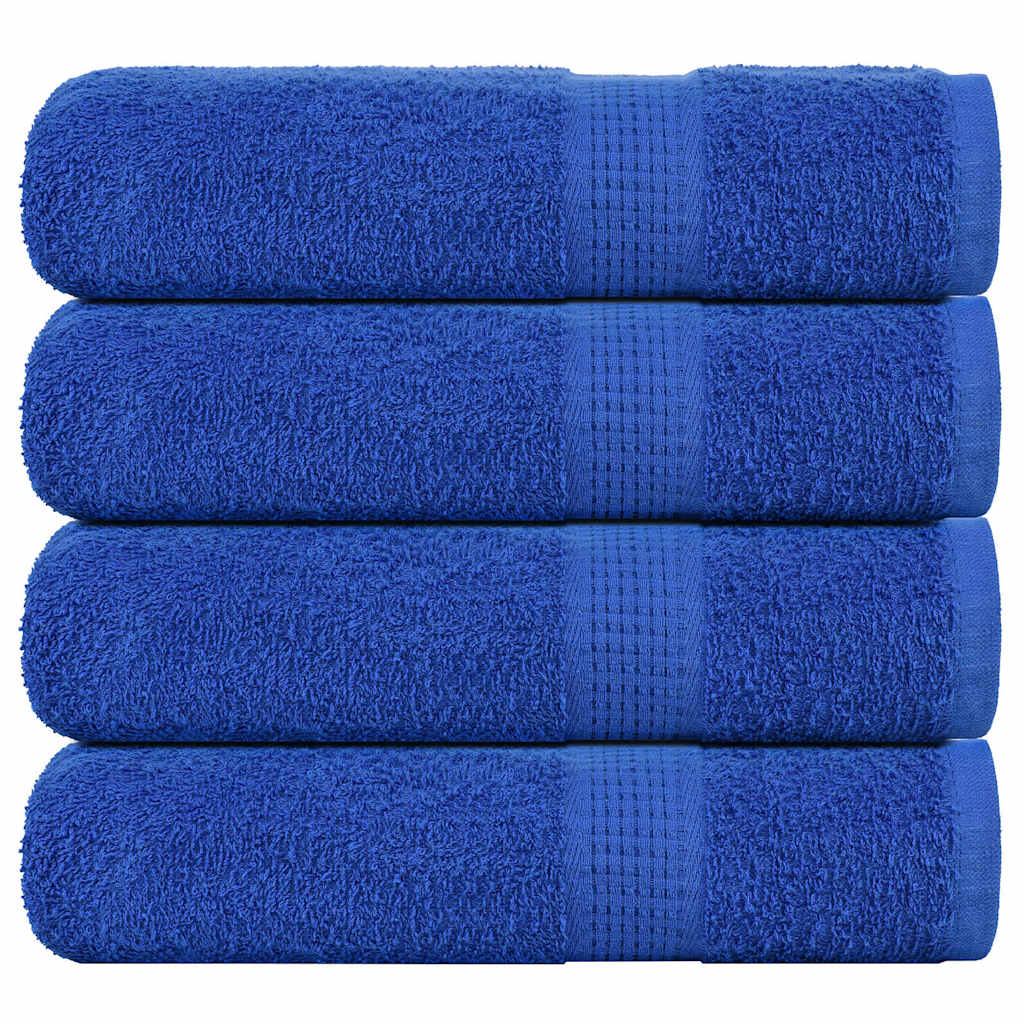 Serviettes De Visage 4 Pcs 360 G/M² 100% Coton Bleu