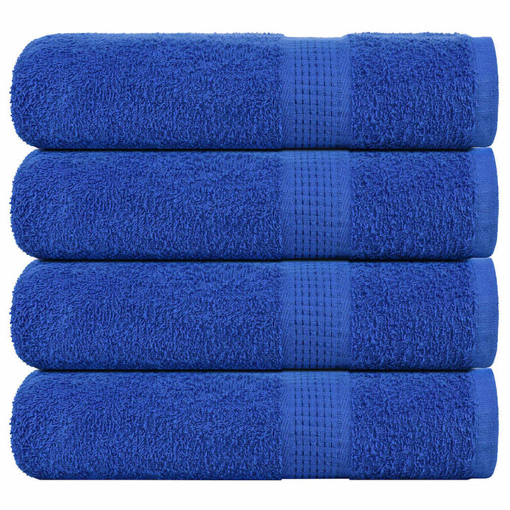 Serviettes De Visage 4 Pcs 360 G/M² 100% Coton Bleu