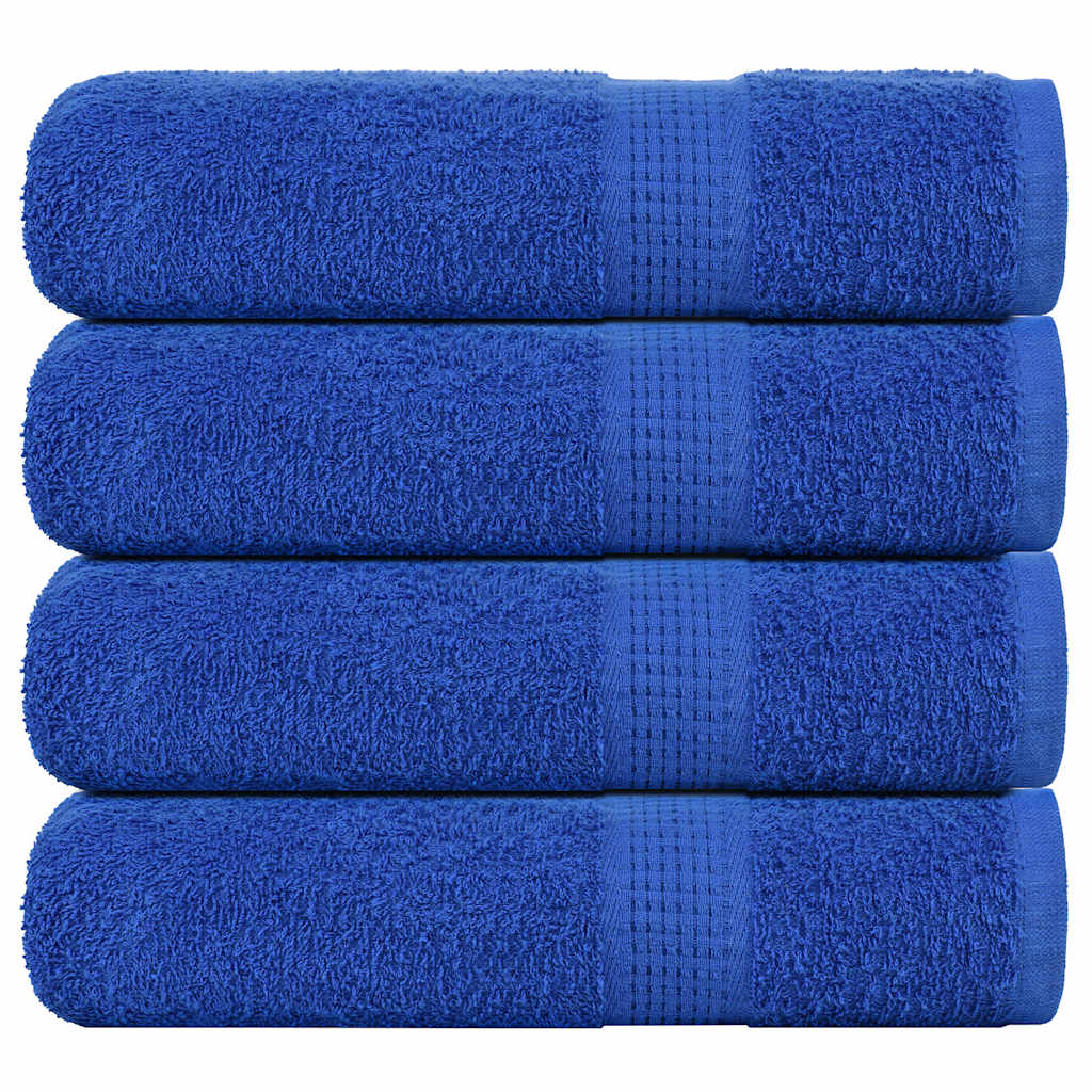 Serviettes De Visage 4 Pcs 360 G/M² 100% Coton Bleu