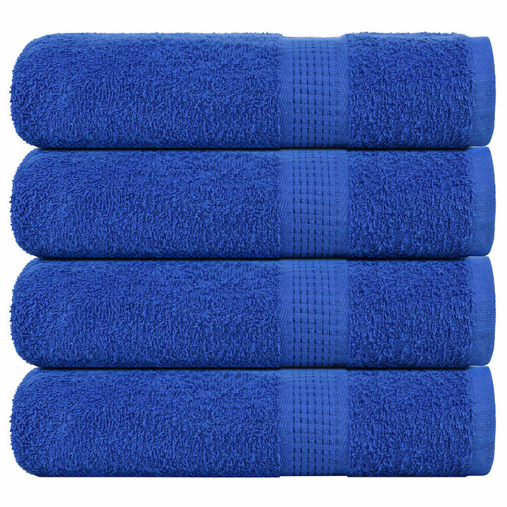 Serviettes De Visage 4 Pcs 360 G/M² 100% Coton Bleu