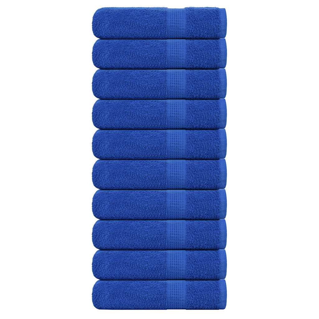 Serviettes De Visage 4 Pcs 360 G/M² 100% Coton Bleu
