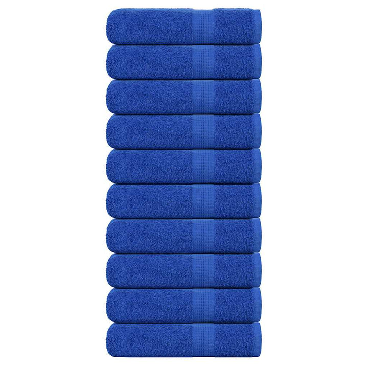 Serviettes De Visage 4 Pcs 360 G/M² 100% Coton Bleu