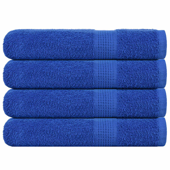 Serviettes De Visage 4 Pcs 360 G/M² 100% Coton Bleu
