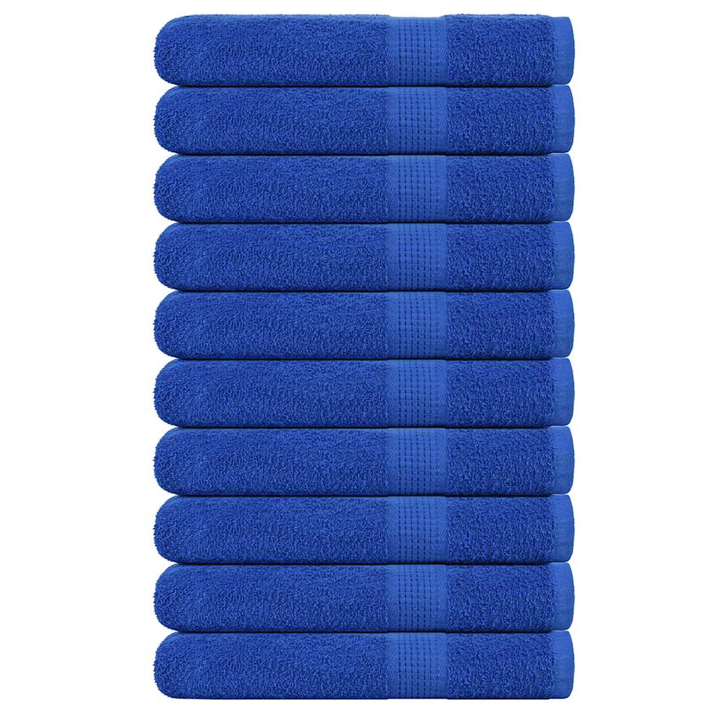 Serviettes De Visage 4 Pcs 360 G/M² 100% Coton Bleu