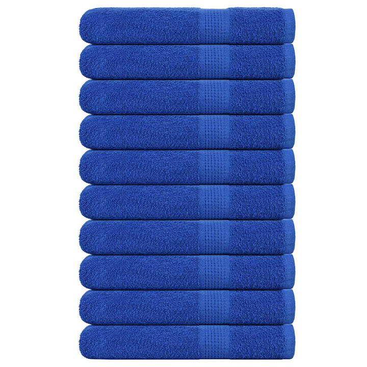 Serviettes De Visage 4 Pcs 360 G/M² 100% Coton Bleu