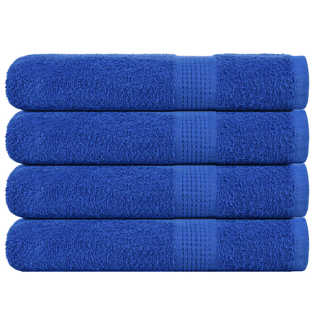 Serviettes De Visage 4 Pcs 360 G/M² 100% Coton Bleu