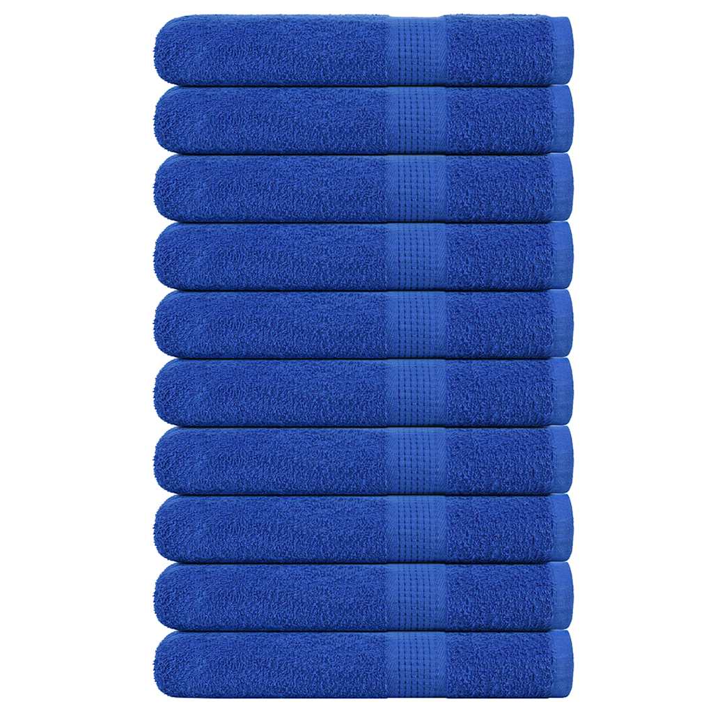 Serviettes De Visage 4 Pcs 360 G/M² 100% Coton Bleu