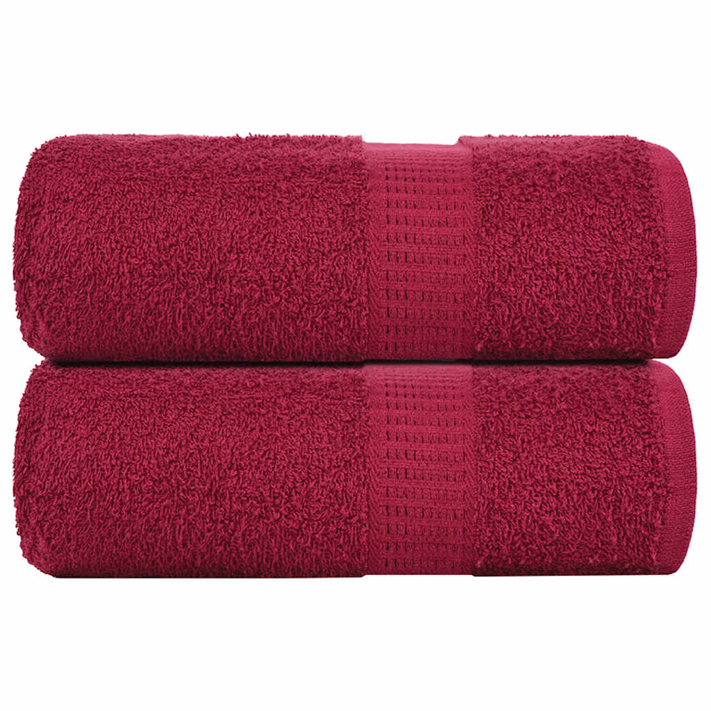 Serviettes D'invité 4 Pcs Bordeaux 360 G/M² 100% Coton Bordeaux 