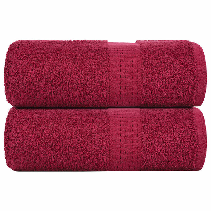 Serviettes D'invité 4 Pcs Bordeaux 360 G/M² 100% Coton Bordeaux 