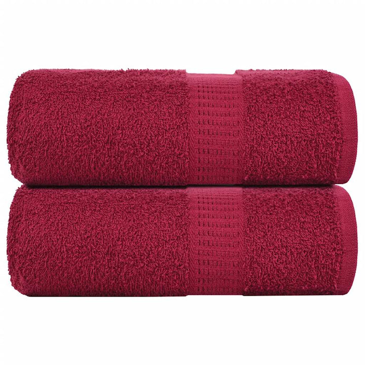 Serviettes D'invité 4 Pcs Bordeaux 360 G/M² 100% Coton Bordeaux 