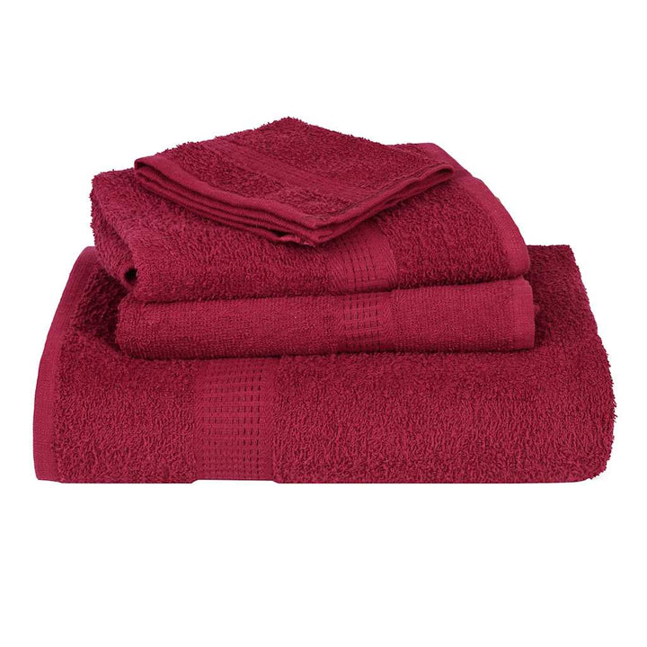 Serviettes D'invité 4 Pcs Bordeaux 360 G/M² 100% Coton Bordeaux 