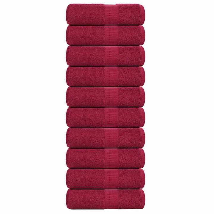 Serviettes D'invité 4 Pcs Bordeaux 360 G/M² 100% Coton Bordeaux 