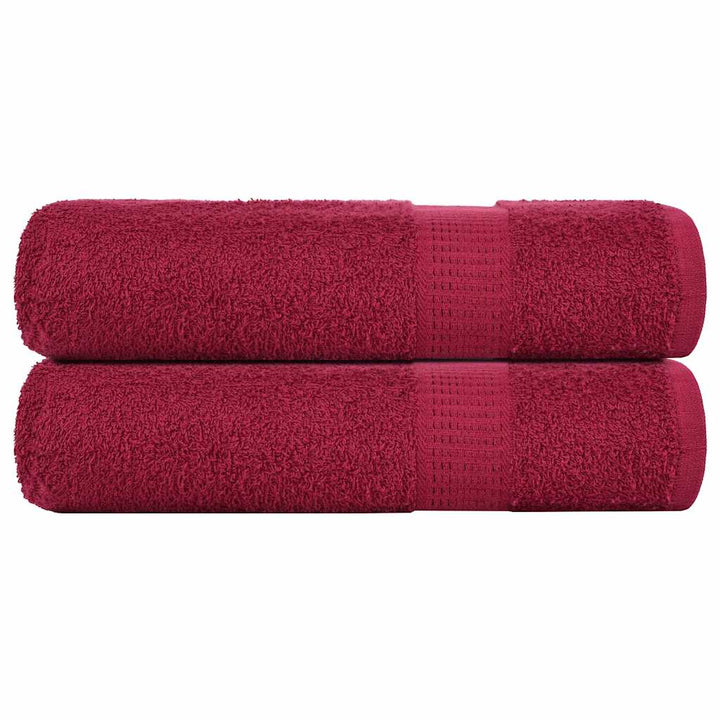 Serviettes D'invité 4 Pcs Bordeaux 360 G/M² 100% Coton Bordeaux 