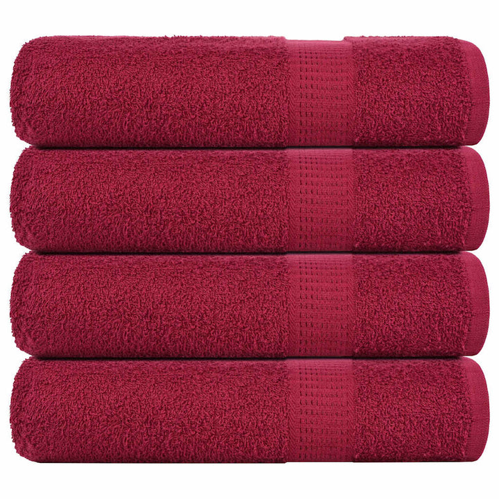 Serviettes D'invité 4 Pcs Bordeaux 360 G/M² 100% Coton Bordeaux 