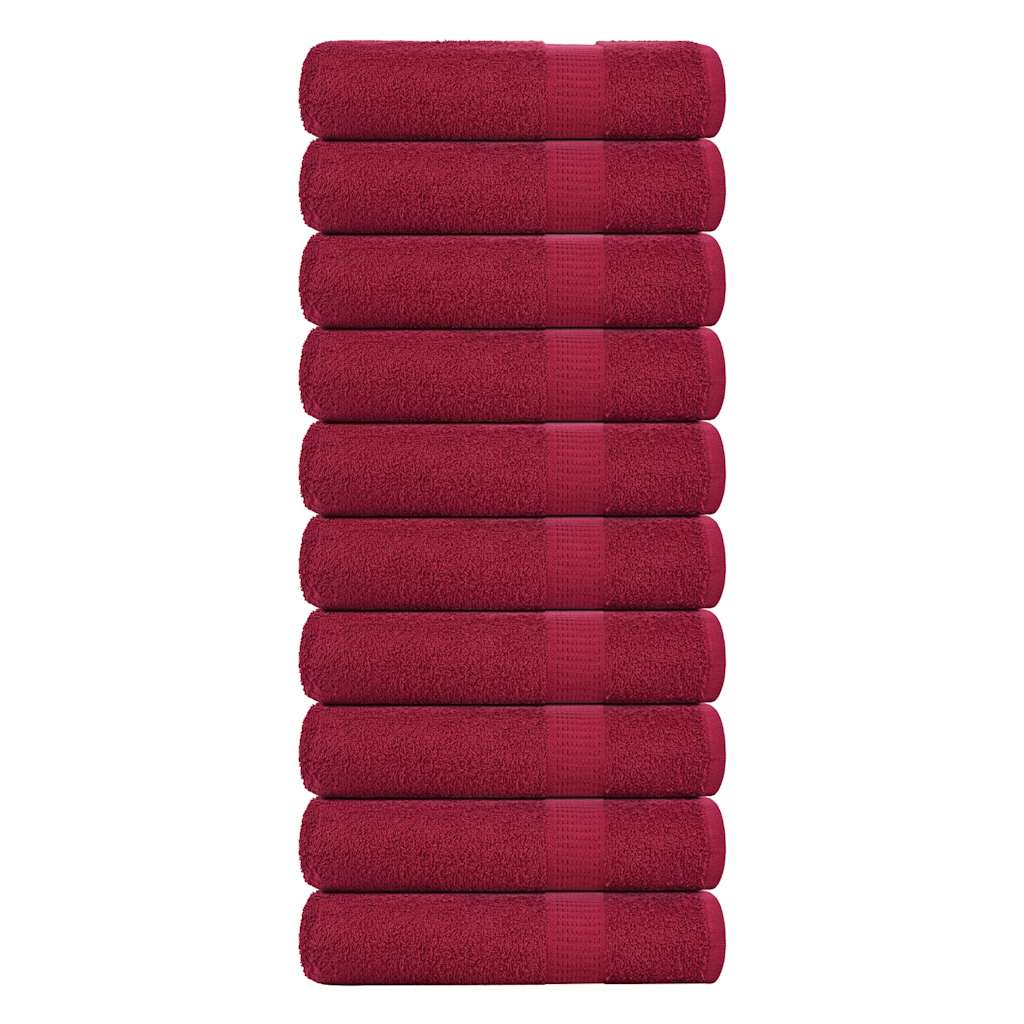 Serviettes D'invité 4 Pcs Bordeaux 360 G/M² 100% Coton Bordeaux 