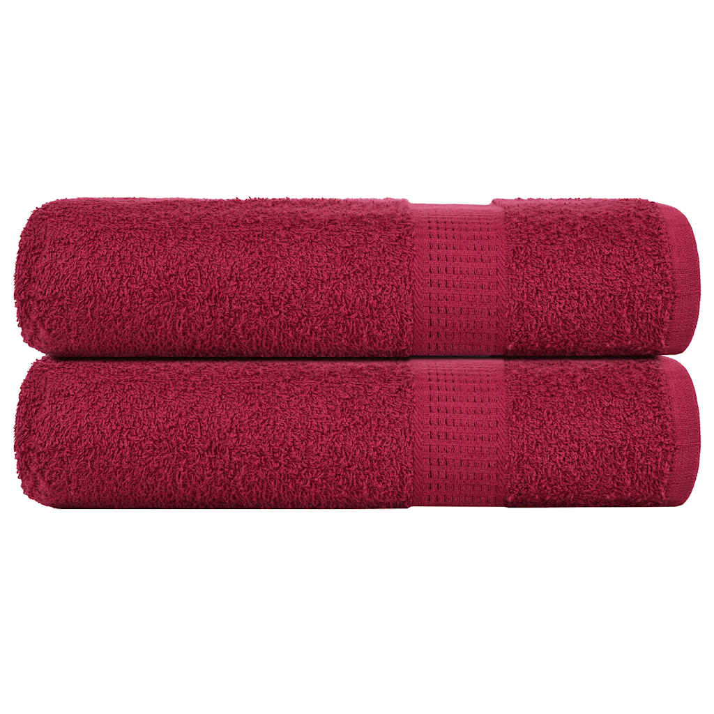 Serviettes D'invité 4 Pcs Bordeaux 360 G/M² 100% Coton Bordeaux 