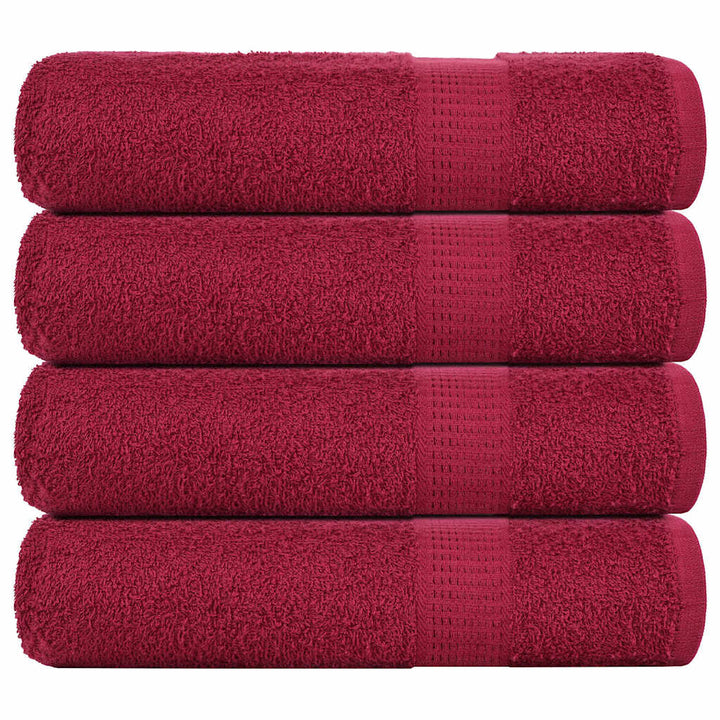 Serviettes D'invité 4 Pcs Bordeaux 360 G/M² 100% Coton Bordeaux 