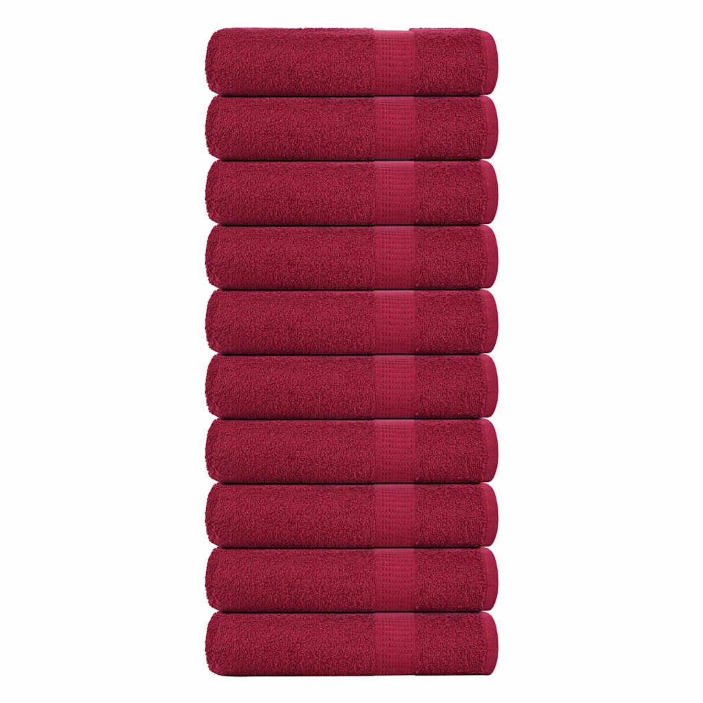 Serviettes D'invité 4 Pcs Bordeaux 360 G/M² 100% Coton Bordeaux 