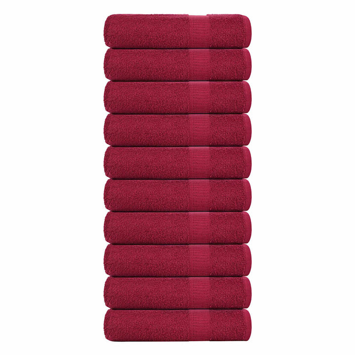 Serviettes D'invité 4 Pcs Bordeaux 360 G/M² 100% Coton Bordeaux 