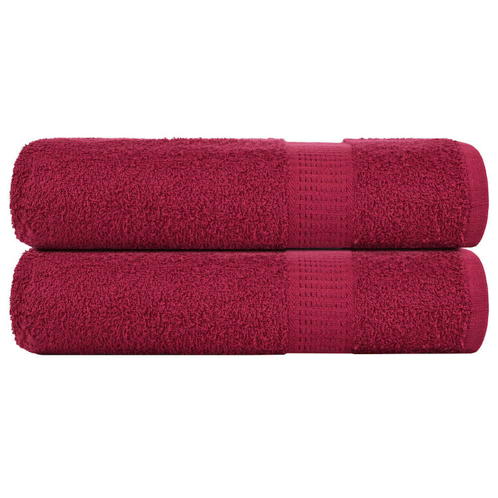Serviettes D'invité 4 Pcs Bordeaux 360 G/M² 100% Coton Bordeaux 