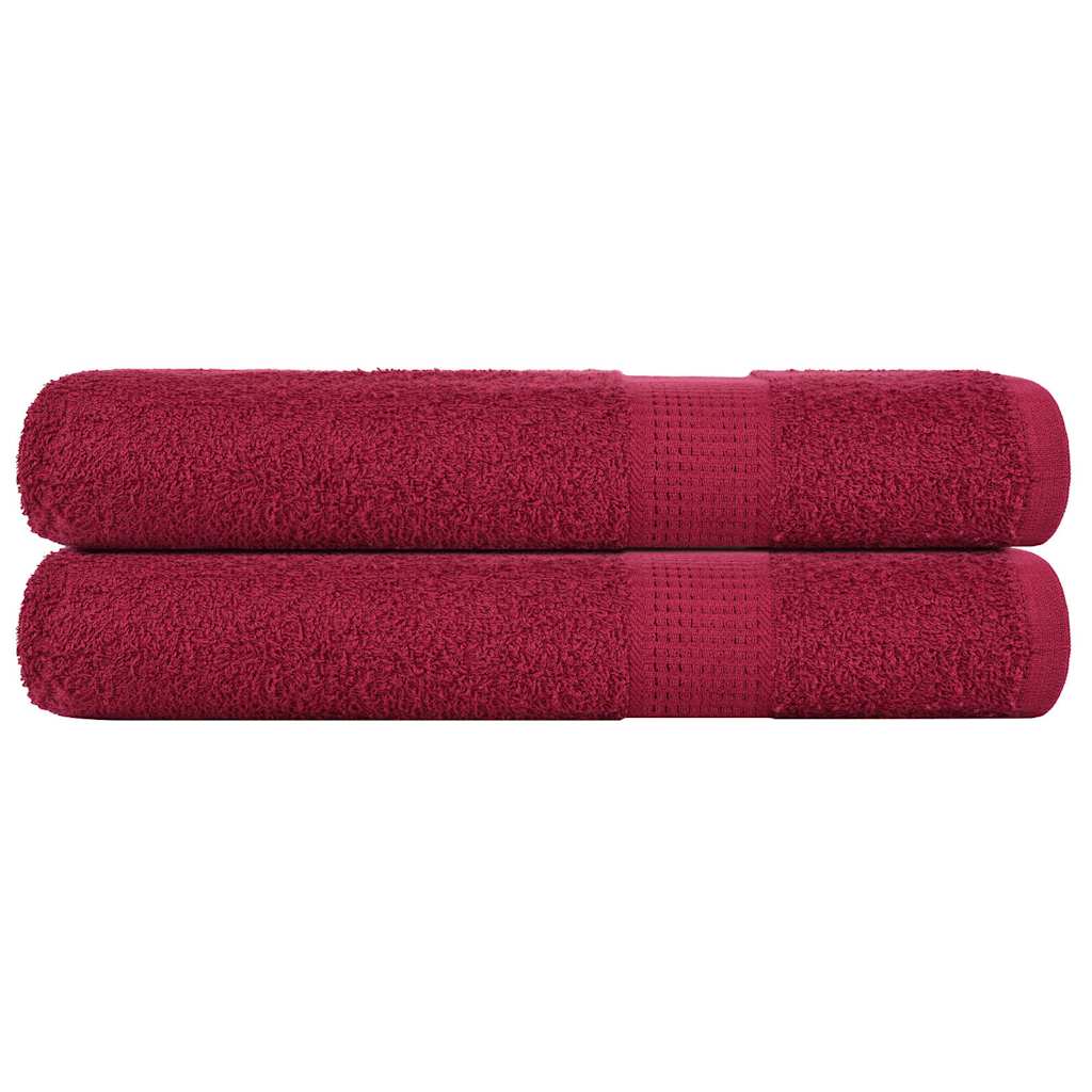 Serviettes D'invité 4 Pcs Bordeaux 360 G/M² 100% Coton Bordeaux 