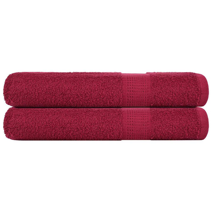 Serviettes D'invité 4 Pcs Bordeaux 360 G/M² 100% Coton Bordeaux 