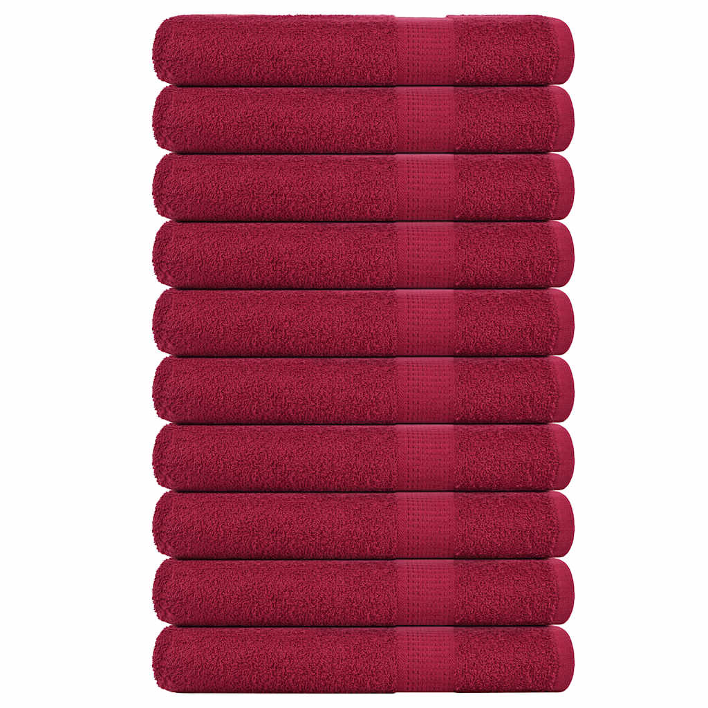 Serviettes D'invité 4 Pcs Bordeaux 360 G/M² 100% Coton Bordeaux 