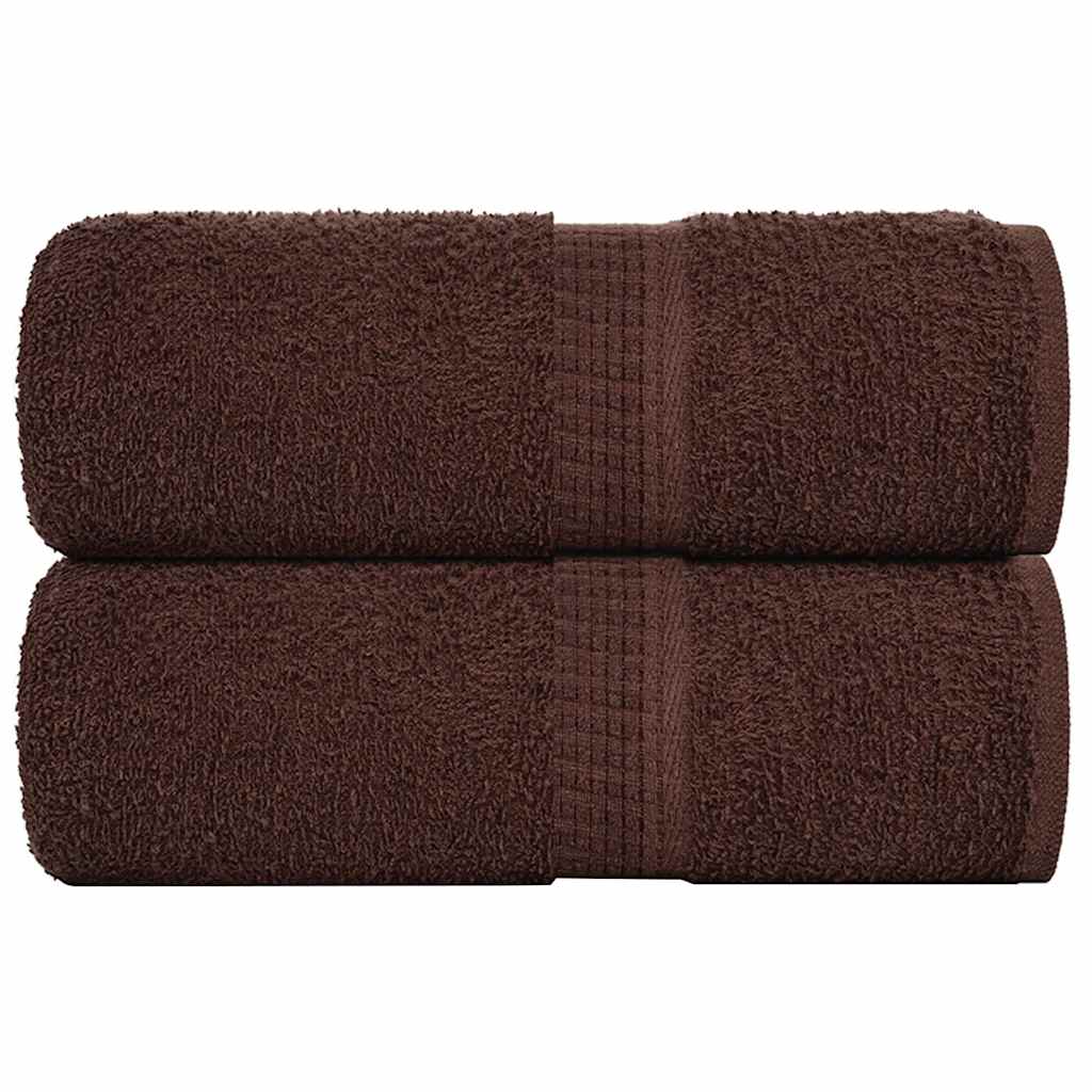 Serviettes De Bain 10 Pcs 360 G/M² 100% Coton Marron