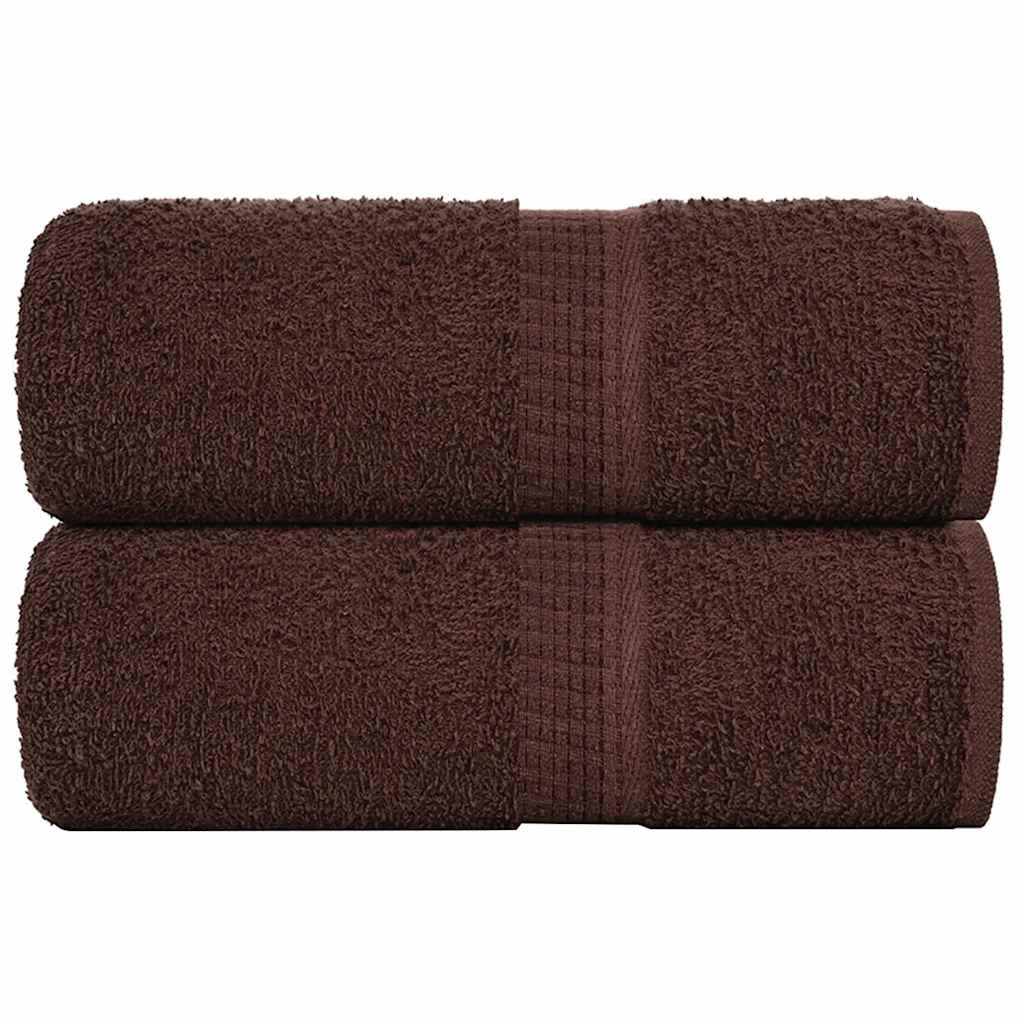 Serviettes De Bain 10 Pcs 360 G/M² 100% Coton Marron
