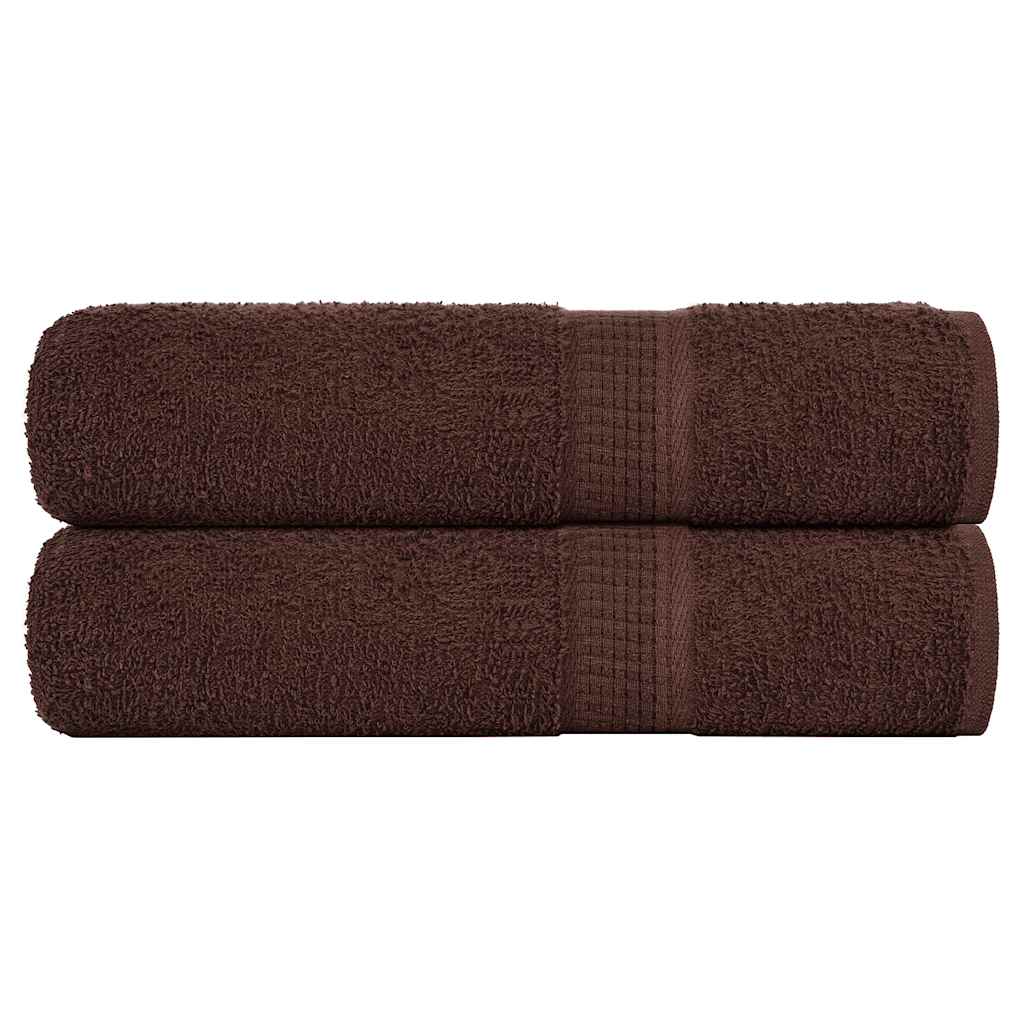 Serviettes De Bain 10 Pcs 360 G/M² 100% Coton Marron