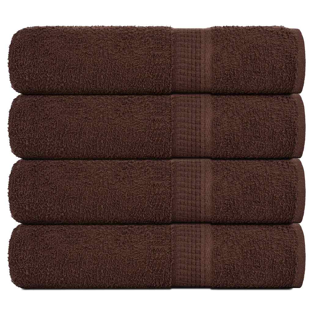 Serviettes De Bain 10 Pcs 360 G/M² 100% Coton Marron